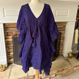 J. Crew Deep Blue Swim Coverup